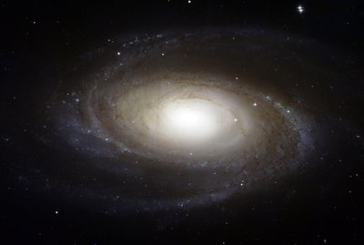 Bright Spiral Galaxy M81 viewed from the Hubble telescope by National Aeronautics and Space Administration National Aeronautics and Space Administration